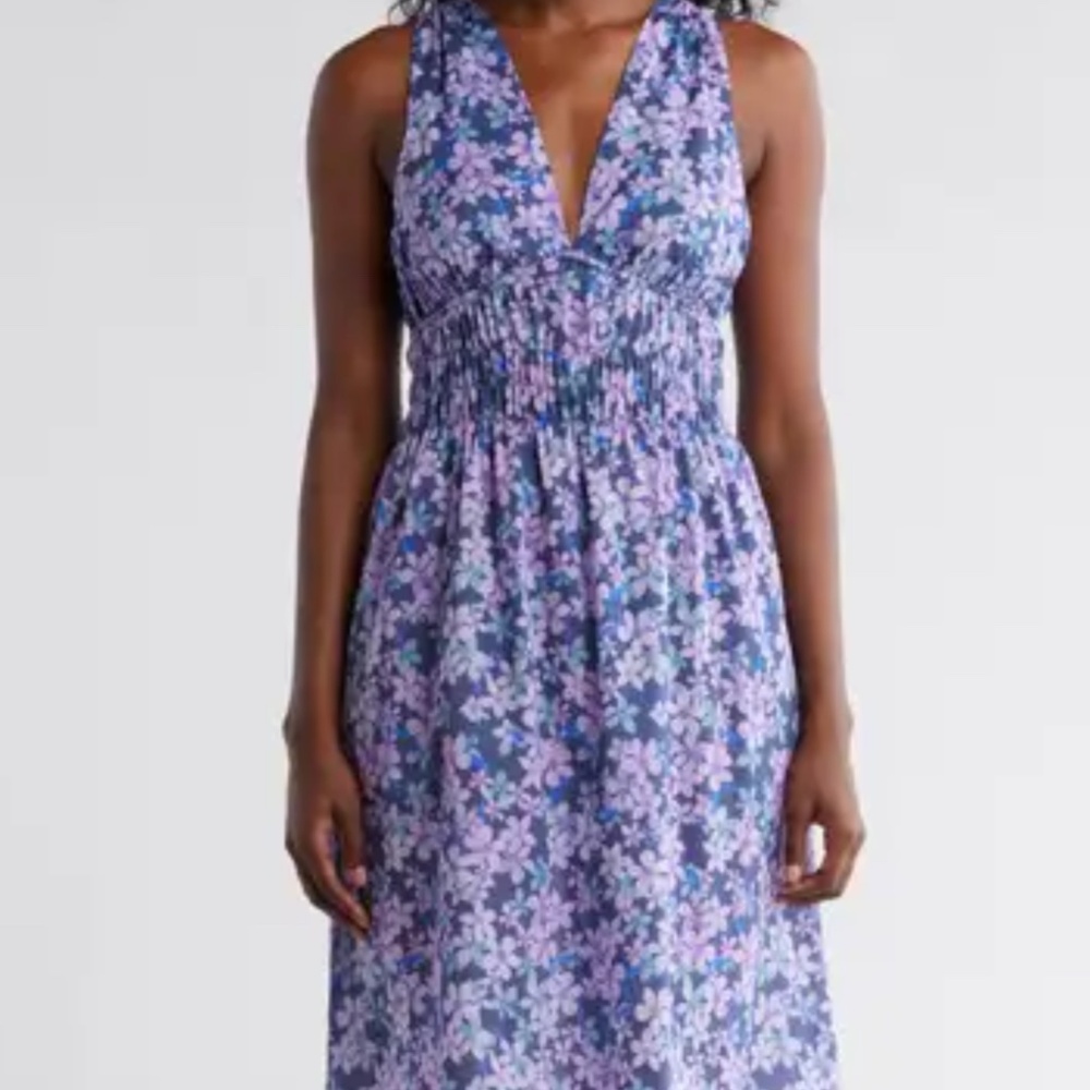 STITCHDROP Springwater Print Sleeveless Dress, size M